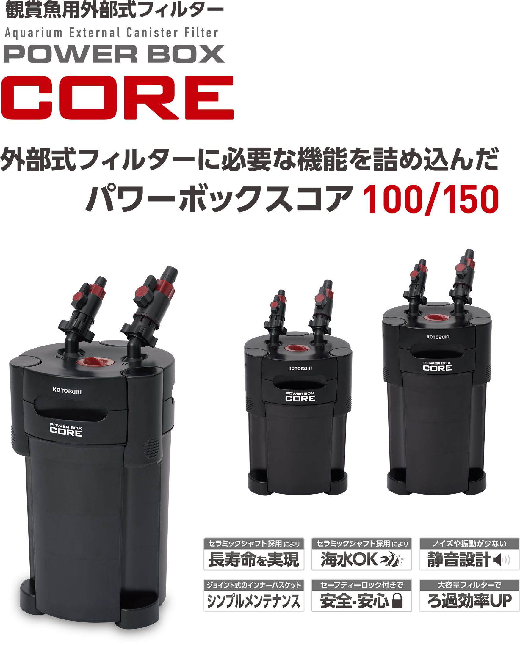 観賞魚用外部式フィルター Power Box Core | コトブキ工芸